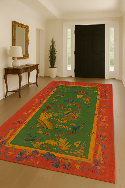 Rugs Modern Halı Διακοσμητικό χαλί με σχέδιο καφέ λουλουδιών MOSSO mosso764