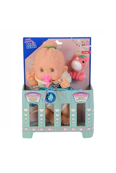 hak-iş oyuncak Masal Anlatan Emzikli Bebek ve Minik Arkadaşı Oyuncak Seti - Mavi Elbiseli