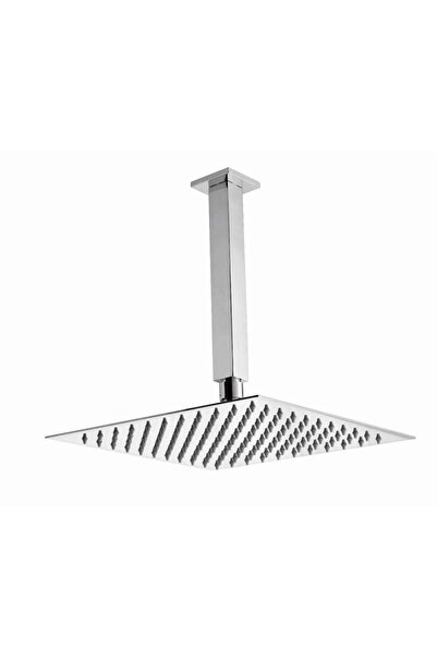 Danube Home Milano Titan 400x400mm Rain Shower Head with Brass Arm | Black Fi...