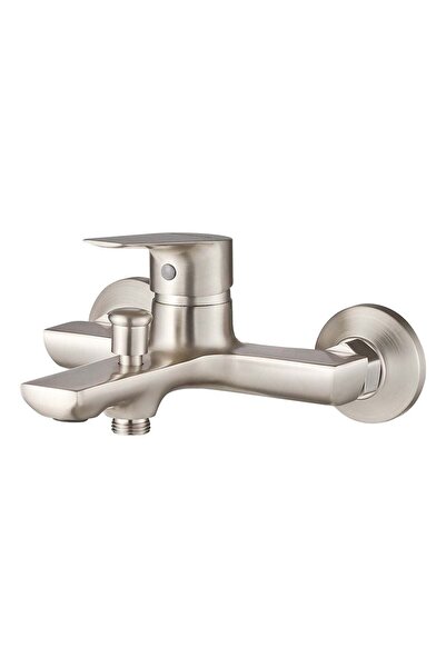 Danube Home Milano Luxe Bayz Bath Shower Mixer | Brass in Brush Nickel | 10 Y...