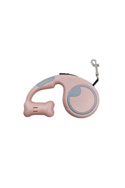 Doty Lesă automată, retractabilă 2 în 1 Lolita's Leash Doty®, 3m, roz