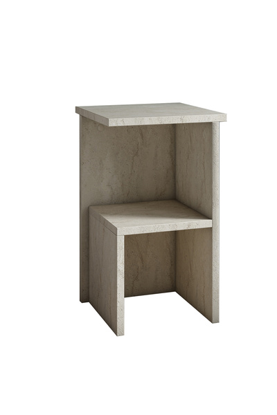 İNARCH DİZAYN Roisin Modern Çok Amaçlı Komodin & Yan Sehpa Traverten