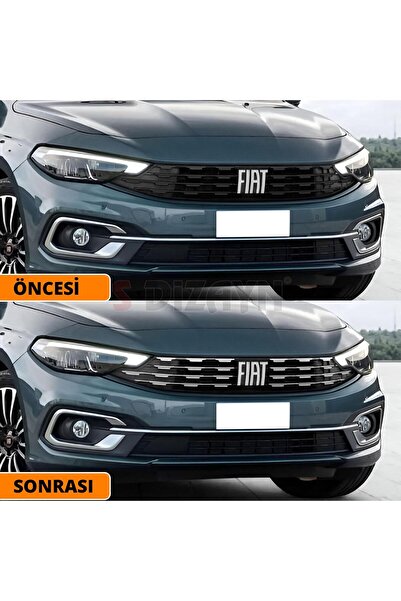 OTOTUNING53 Fiat Egea SD / HB Uyumlu Ön Panjur Kromu 2020 ve Üzeri 8 Prç.