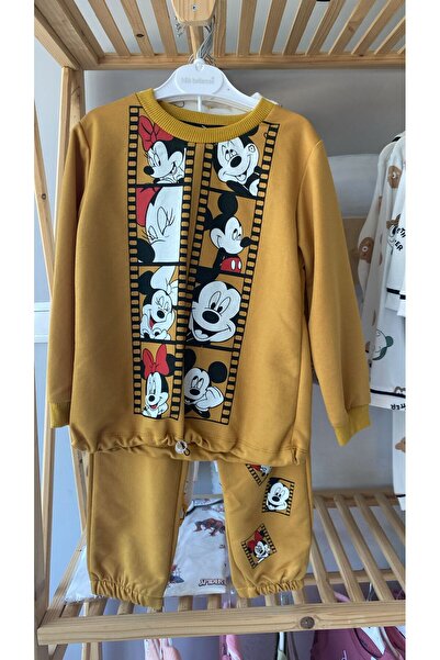 MONVOİ Mickey Mouse Printed Seasonal Girls' Double Set