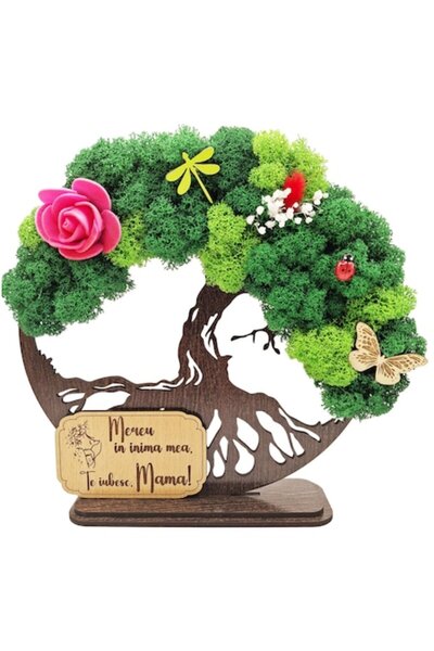 OEM Pictură decorativă - Copacul vieții cu mușchi stabilizat și accente decor...