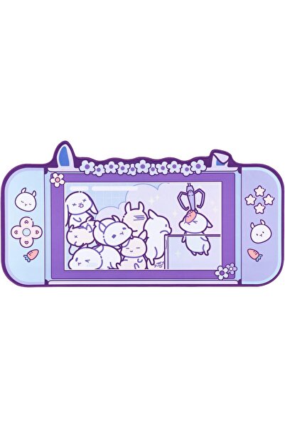 GeekShare وسادة ماوس على شكل أرنب لطيف - قاعدة مطاطية غير قابلة للانزلاق للوحة المفاتيح والماوس، مثالية لجهاز G