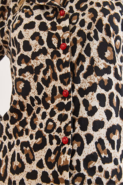 Olalook Γυναικείο σετ πιτζάμες με υφή λεοπάρ πέτρας PJM-00000023