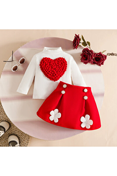 nannie Henna Girls 2 Piece Red Outfit - 9-12 months