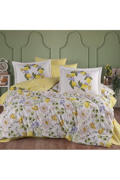 Hobby Lemonty Yellow - Poplin Double Duvet Cover Set