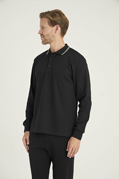 KLY 80% Cotton Men's Polo Neck Tracksuit Set