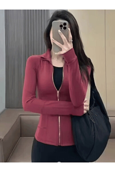 DEEFWEAR Parmak Detaylı Dar Kalıp Street Y2K Crop Hırka