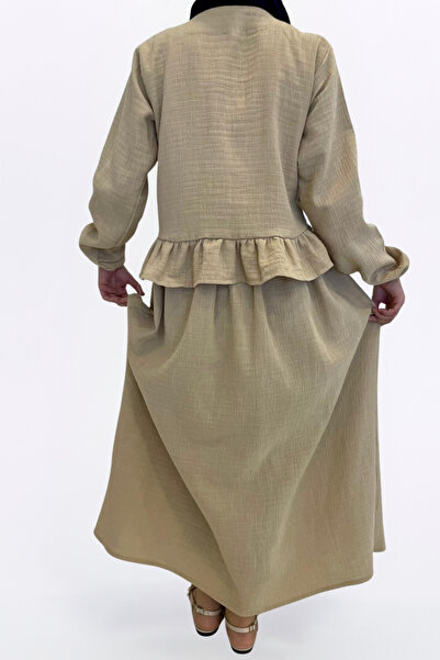 BNZ TEKSTİL Stylish Set with Muslin Skirt - Comfortable Fit 100% Cotton Muslin Fabric Women's Kimono Set with Skirt