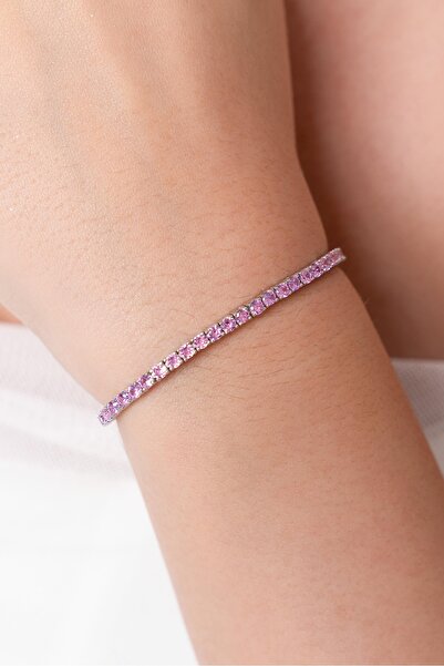 HAVANA JEWELLERY Brățară TENNIS PINK din Argint 925 și Cristale Swarovski