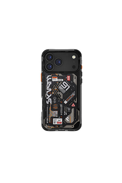 Skinarma iPhone 17 Pro Uyumlu Kılıf Desenli Airbag Tasarımlı Spectra Kapak Siyah