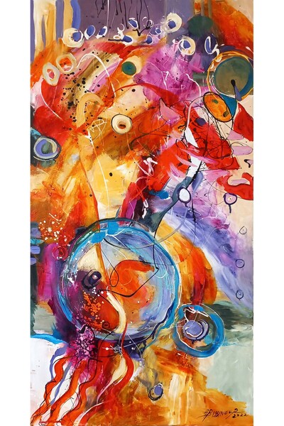 Art Bissinger Original art, pictura in ulei pe panza