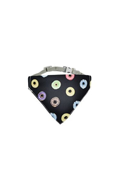 Doty Zgarda tip bandana Donuts, pentru caini si pisici de talie mica/medie, reglabila, 32/20 cm, multicol