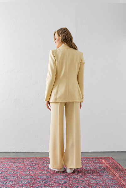 VUNTAL Suit One Button Blazer Jacket Pants Vest Three-Piece Suit