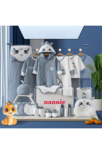 nannie Set de haine cadou pentru bebeluși 24 piese Dragon Albastru - 0-3 luni
