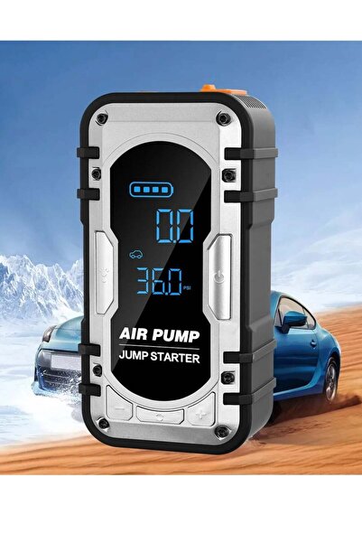 AGD مشغل سيارة متعدد الوظائف مع شحن سريع لحالات الطوارئ، وضاغط هواء، ومصباح LED مدمج