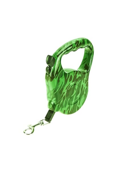 Doty Lesa de 3 m retractabila pentru animale de companie, model camuflaj,