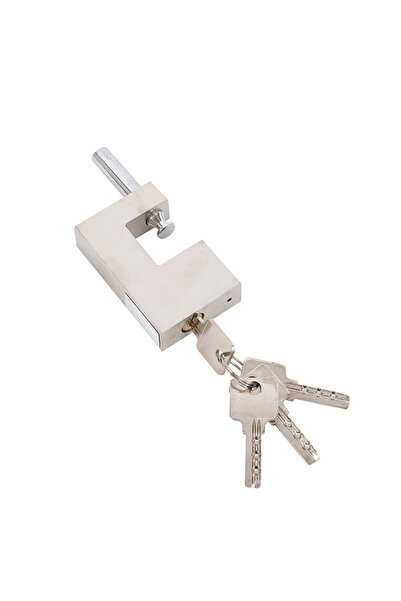 Lawazim قفل أحادي الكتلة بأربعة مفاتيح - قفل أمان عالي 80 مم للأبواب والبوابا...