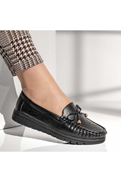 Modlet.ro Γυναικεία μαύρα loafers MOD13272