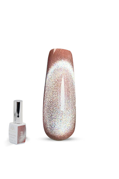 global fashion طلاء أظافر جل عيون القطة سنو وايت ثلاثي الأبعاد - 15 مل، جل لامع قابل للغسل بالأشعة فوق البنفسجية/LED، طلاء أظافر لامع يدوم طويلاً