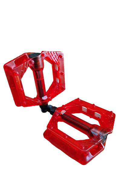 güçlü bisikletmotosiklet Renkli Platform Pedal Şeffaf Transparan Bilyalı Refl...