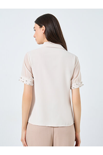Take Two By Styli Pearl Embellished Buttoned Shirt