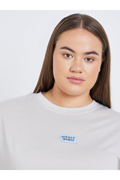 Styli Plus Drop Shoulder Patch T-Shirt and Geo Print Pyjama Set