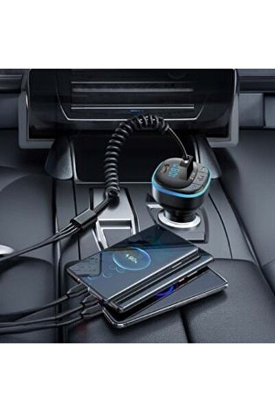 i-JMB Modulator FM Auto Negru cu Funcție de Încărcare 2 în 1, 3.1 A, USB Tip-C -