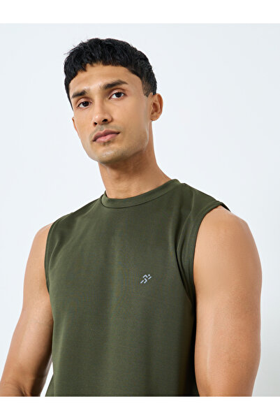 Styli Breathable Knit Mesh Tank with Side Slit