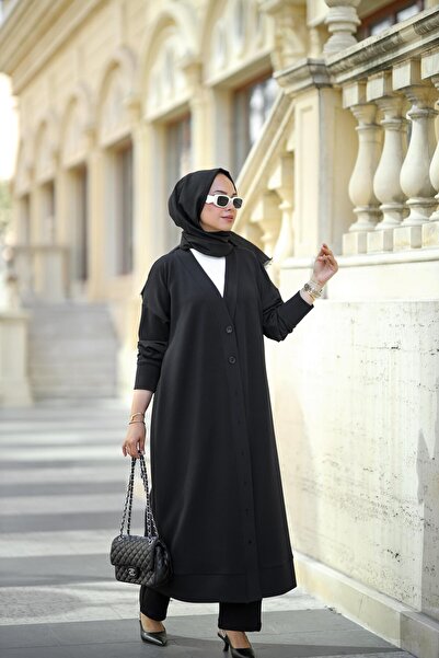 NS Moda Tesettür Duru Takım Siyah Model-546