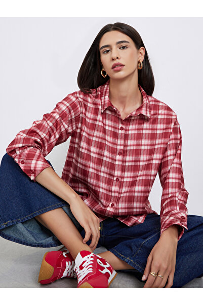 Styli Classic plaid street casual oversized shirt