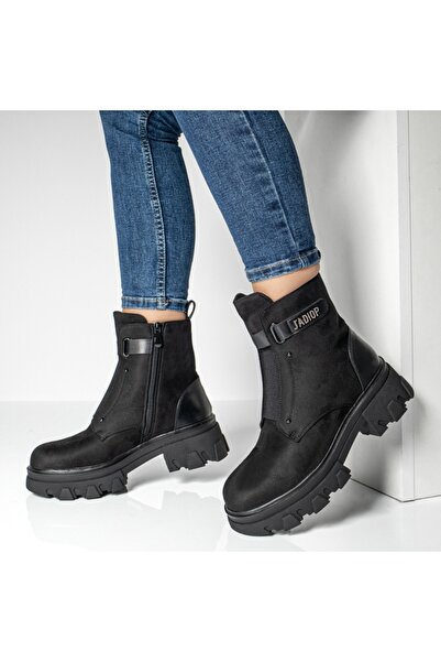 Modlet.ro Women's black boots with zipper MOD12747