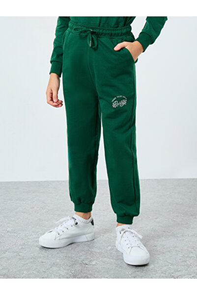 Styli Boys Green Graphic Print Hoodie and Joggers Set