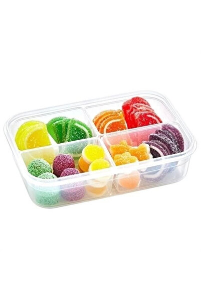 FrereConception 1 Liter Food Storage Container with 4 Compartments, Leak-Proof Seal and Lockable Lid -LC520