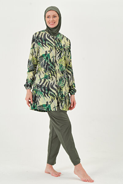 buybox Seamodest Top Patterned Hijab Swimsuit - Smtd252010