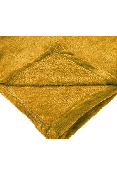 OEM Velvety Blanket for Two People, Mustard Yellow, 220x230cm