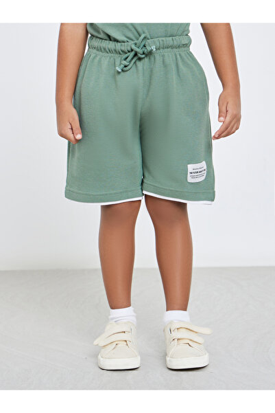 Styli Boys Green Cotton Knit T-Shirt and Shorts Set