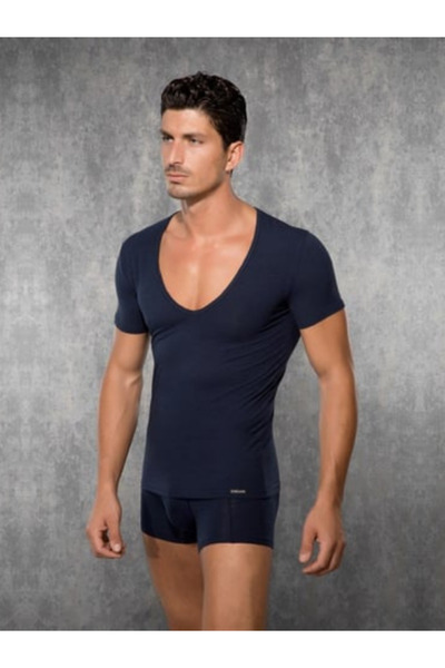 cha chaa cha cha Ανδρικό μπλουζάκι με κοντό μανίκι με βαθύ λαιμόκοψη σε σχήμα V 2820