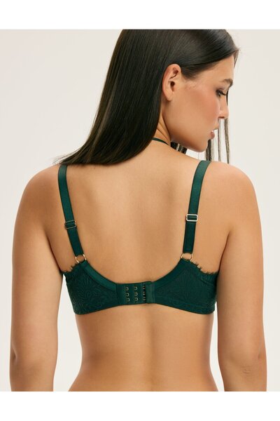 ESOTIQ Lightly Padded Bra with Decorative Floral Lace & Decorative Decollete Strap | Cheer