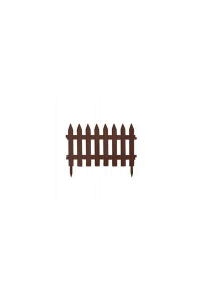 Artool Gard decorativ de grădină, plastic, maro, set de 7, 3,2 m x 35 cm