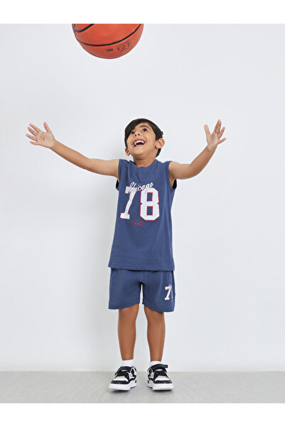 Styli Boys Cotton Graphic Print Tank and Shorts Set