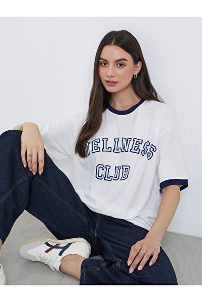 Take Two By Styli Slogan Print Oversized T-Shirt