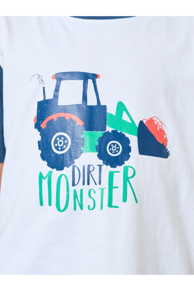 Styli Boys Graphic Print Short Sleeve T-Shirt and Pyjama Set