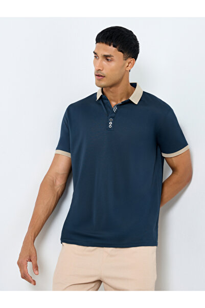 Styli تي شيرت بولو رجالي سادة بقصّة عادية