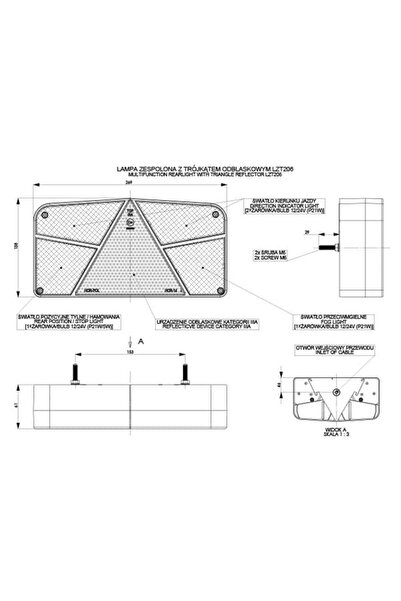 HORPOL Rear lamp -bulb -left