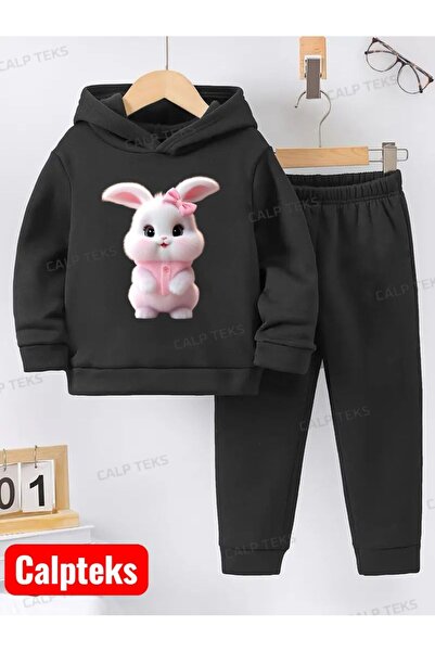 CALP TEKS SET DE PENTRUȚĂ PENTRU COPII CU GLUGĂ, BUMBAC GROS, IMPRIMAT CU IEP...