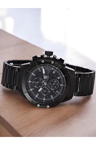 T5 Saat T5 Erkek Kol Saati – Siyah Çelik Kordon – Siyah Kasa – Multifonksiyonel Kronograf